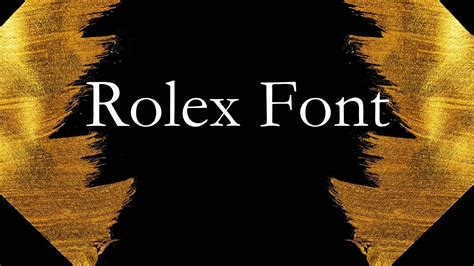 rolex font